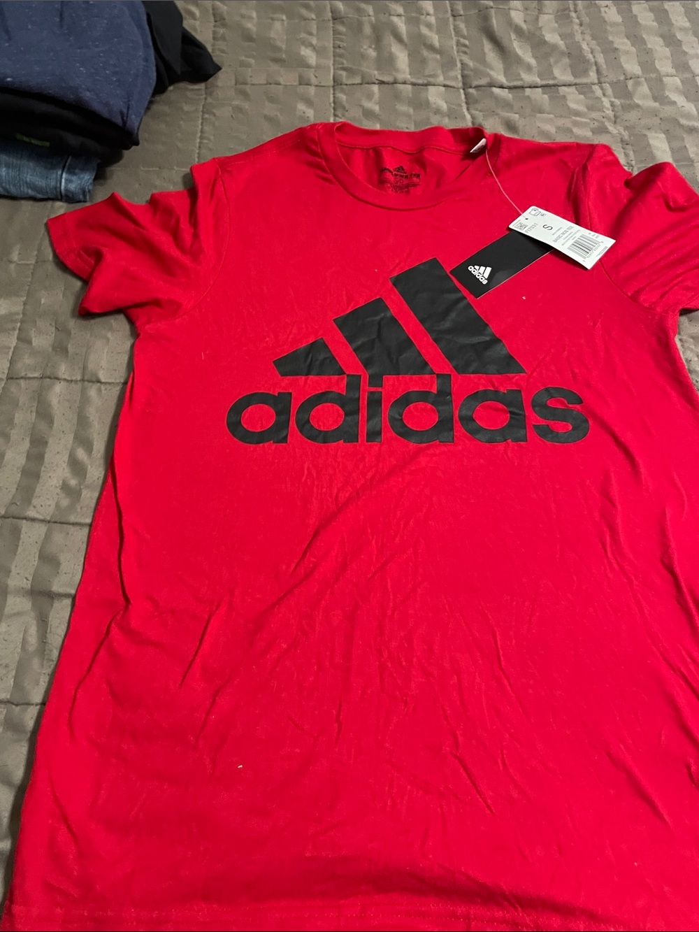 adidas Men’s Red Tee with Black Logo
